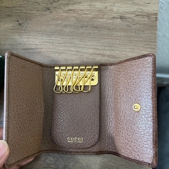 Gucci Brown Leather key holder with Bamboo Detail - Picture 2 of 5